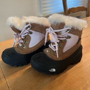 The North Face Kids' Brown and pink  Winter Boots